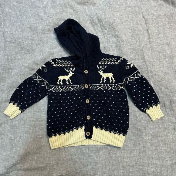 Ralph Lauren Navy and Cream Kids Sweater - Picture 1 of 7